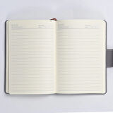 Mıknatıs Kapaklı Kalemli Ajanda Günlük Not Defteri Notebook Gri