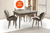 Hg Cappicino Ortadan Açılır Büyüyen Yemek Masası 70x120cm SADECE MASA FİYATIDIR