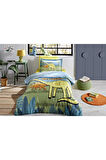 Özdilek Dino Zoo Tek Kişilik Lastikli Fitted Çarşaf Nevresim Takımı