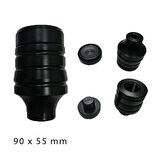 Gogo Motosiklet Üniversal Koruma Takozu Tekli Siyah (90mm x 55mm)