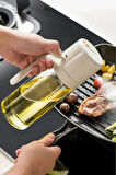 3 Adet Çift Fonksiyonlu Yağdanlık 550 ml Zeytinyağı Sıvıyağ Cam Şişe Sprey Airfryer Yağlık Sirkelik