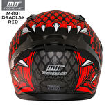 MTS 801 Draglax Red Full Face Motosiklet Kaskı
