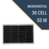 LEXRON 55W MONOKRİSTAL GÜNEŞ PANELİ