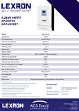 LEXRON 4.2KW MPPT 90-500V PV INPUT INVERTER