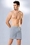 Erkek Penye Empirme Boxer Desenli - 1119A