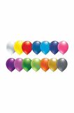 Karışık Renkli Metalik Süsleme ve Parti Balonu 12 Inch 40 Adet