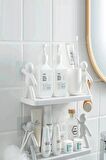 Kendinden Yapışkanlı Craft Banyo Rafı Baharatlık Mutfak Organizer Duvara Monte Raf Düzenleyici 2 Adet