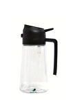 Çift Foksiyonlu Cam Yağdanlık ve Püskürtmeli Sprey Yağdanlık Sprey Yağlık Sirkelik Siyah - 550 ML