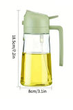 Çift Fonksiyonlu Cam Yağdanlık 450ml Zeytinyağı Sıvıyağ Şişesi Airfryer Sprey Yağlık Sirkelik 2 Adet