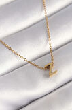 316L Çelik Gold Renk Minimal "Z" Harf Model Kadın Kolye - TJ-BKO8459