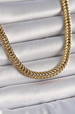 316L Çelik Gold Renk Balık Sırtı Model Kadın Kolye - TJ-BKO10025