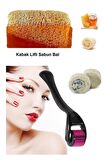 3'lü Peeling Kabak Lifli Ballı Sabun Cilt Bakım 540 İğne DermaRoller Leke,Akne Taşı