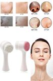Taşınabilir Silikon Hafif Pürüzsüz Cilt Peeling Bakım Temizleme Fırçası Çift Taraflı