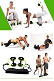3'lü Set Karın Kası Yapıcı Spor Aleti Kas Germe Güçlendirme 3'lü Pilates Bandı Sayaçlı Atlama Ipi