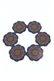 6 Adet Ahşap Desenli Bardak Altlığı Tabanı Eva Kupa Bardak Fincan Altlığı