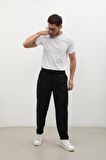 Erkek Beli Lastikli Baggy Pantolon