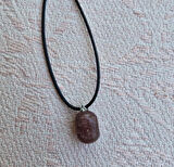 Çilek Quartz Kolye, Doğal Taş Kolye, Hediyelik, Moli tasarım, 
