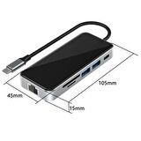 Airsky 10 in 1 Type C Çevirici Gigabit Rj45 4k Hdmi 5* Usb 3.0 