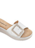 Hush Puppies Beyaz Kadın Terlik İcyi