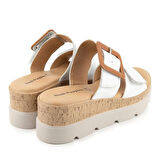 Hush Puppies Effeza 625205 Hakiki Deri Kadın Terlik Beyaz