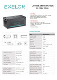 Exelon 12.8V 200 Ah Lityum Akü