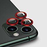 Apple iPhone 13 Pro 6.1'' Metal Çerçeveli Kamera Koruma Lensi Kırmızı