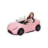 Cindy Doll Bebekli Arabası Pembe - Oyuncak Arabalı Bebek - Barbie Arabası - Bebekli Barbie Arabası - Oyuncak Araç