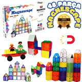 Orijinal Magnescape Magnetic Tiles 48 Parça - Magnetic Magical Magnet - Mıknatıslı Lego Magnescape