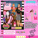 Anlily Bebek Arabalı Seti - Oyuncak Pusetli Bebek - Barbie Pusetli Seti - Aksesuarlı Pusetlı Bebek Oyuncak