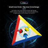Orijinal MoYu Piramit RS Manyetik Çift Modülasyon Küp - Moyu Speed Cube - Moyu RS Piramit Zeka Küpü - Zeka Küpü - Magnetic Cube