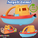 Lüx Neşeli Gemi - Plastik Gemi - Kırılmaz Oyuncak - Kırılmaz Gemi - Vapur Oyuncakları - Deniz Setleri