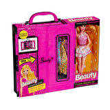 Beauty Aksesuarlı Bebekli Gardırop - Barbie Dolap - Barbie Giysi Dolabı - Barbie Gardırop - Gardrop