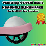 Lupa Katlanabilir Işıklı 3 Tekerlekli Pembe Scooter - Işıklı Scooter - Slikon Teker Scooter - Çocuk Scooter - İttir Git
