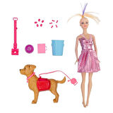 Anlily Sevimli Köpek Oyun Arkadaşım - Oyuncak Köpekli Bebek - Barbie Köpek Eğitimi - Aksesuarlı Köpekçik Oyuncak