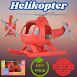 Lüx Kırmızı Büyük Helikopter - Plastik Helikopter - Kırılmaz Oyuncak - Kırılmaz Helikopter - Helikopter Oyuncakları - Helikopter Setleri