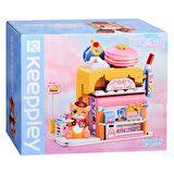 Mikro Blok Kırmızı Kedi Kek Dükkanı 364 Parça - Lego Setleri - Keeppley Mini Lego - Keeppley Lego - Mikro Bloklar