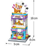 Mikro Blok Bubble Tea Dükkanı 302 Parça - Lego Setleri - Keeppley Mini Lego - Dükkan Lego - Keeppley Lego - Mikro Bloklar