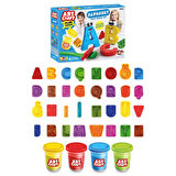 Alfabe Hamur Seti 224 Gr. - Oyun Hamuru Seti - Hamur Setleri - Hamur Kalıpları - Kelime Hamur - Sayı
