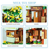 Mikro Blok Sütlü Çay Dükkanı 411 Parça - Lego Setleri - Keeppley Mini Lego - Keeppley Lego - Mikro Bloklar
