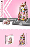 Mikro Blok Pasta Dükkanı 344 Parça - Lego Setleri - Keeppley Mini Lego - Dükkan Lego - Keeppley Lego - Mikro Bloklar
