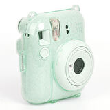 Instax mini 12 Simli Şeffaf Yeşil Kılıf Pvc 64'lü Albüm ve Fotoğraf Çerçeveleri Aksesuar Seti