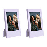 Instax mini 12 Lila Slikon Kılıf Mini 28'li Albüm ve Fotoğraf Çerçeveleri Aksesuar Seti