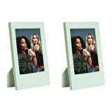 Instax mini 12 Yeşil Slikon Kılıf Mini 28'li Albüm ve Fotoğraf Çerçeveleri Aksesuar Seti