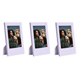 Instax Mini Film Uyumlu Lila 3'lü Klasik Fotoğraf Çerçeve Seti