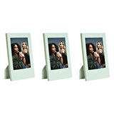 Instax Mini Film Uyumlu Yeşil 3'lü Klasik Fotoğraf Çerçeve Seti