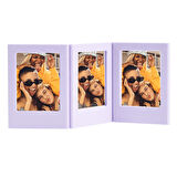 Instax Mini Film Uyumlu Lila 3'lü Mıknatıslı Fotoğraf Çerçeve Seti