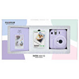 Instax mini 12 Lila Fotoğraf Makinesi 10'lu Film ve PVC Albüm Bundle Box