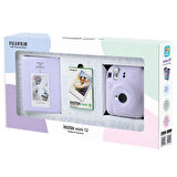 Instax mini 12 Lila Fotoğraf Makinesi 10'lu Film ve PVC Albüm Bundle Box