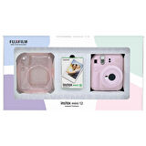 Instax mini 12 Pembe Fotoğraf Makinesi 10'lu Film ve Pleksi Kılıf Bundle Box