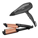 Babyliss W2447E Deep Waver Su Dalgası Maşası ve 5910E 2000W Saç Kurutma Makinesi Seti